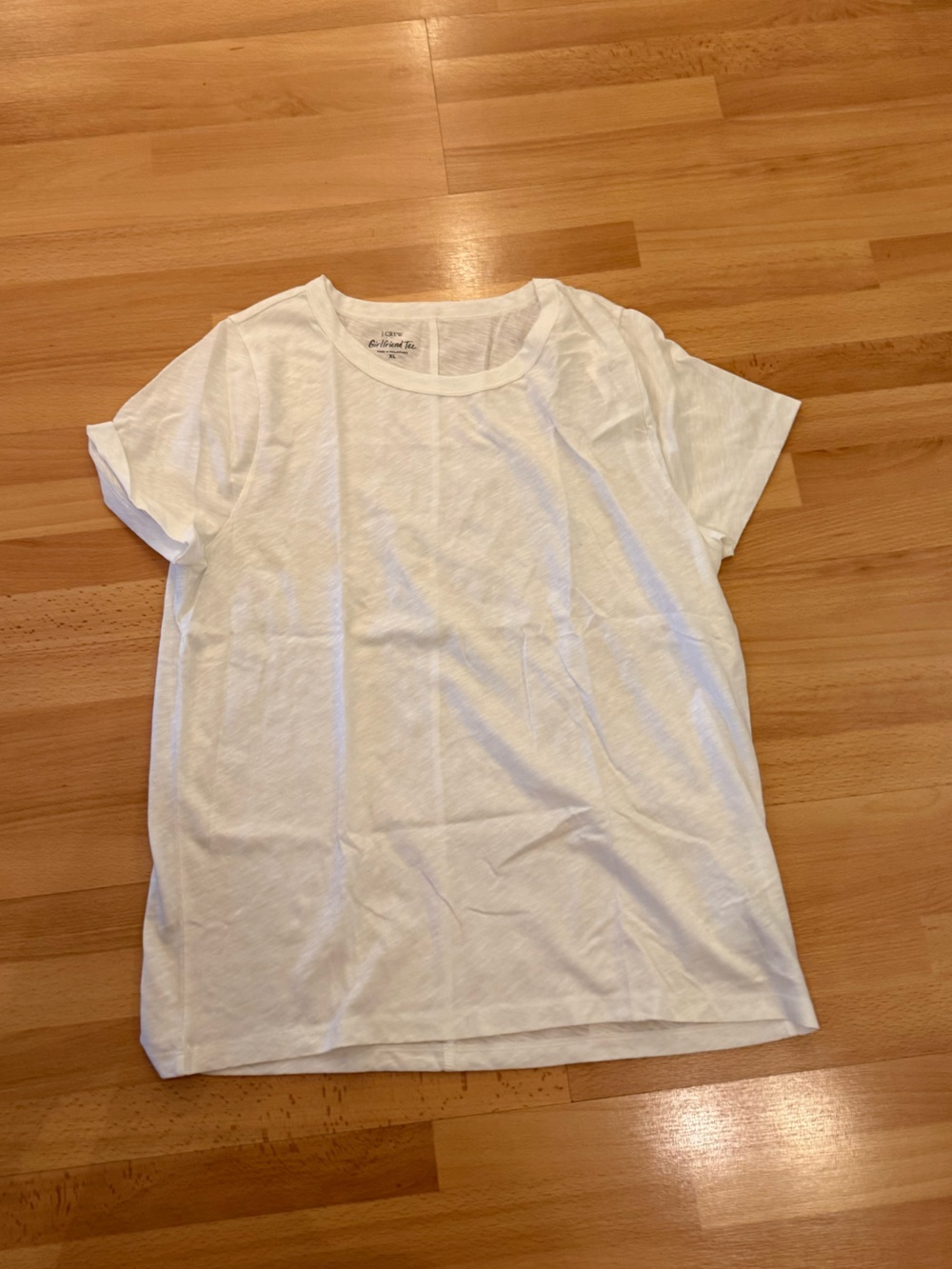 J. Crew White Girlfriend Tee